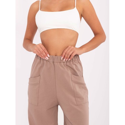Spodnie dresowe-RV-DR-9719.86-ciemny bezowy 3