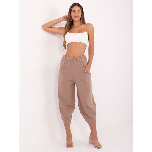 Spodnie dresowe-RV-DR-9719.86-ciemny bezowy 2