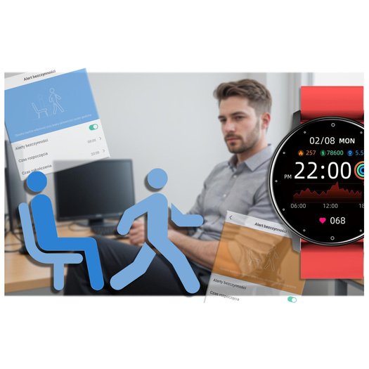 Viedā pulksteņa unisex gravitācija GT1-6 - pulsometrs (SG015F)
