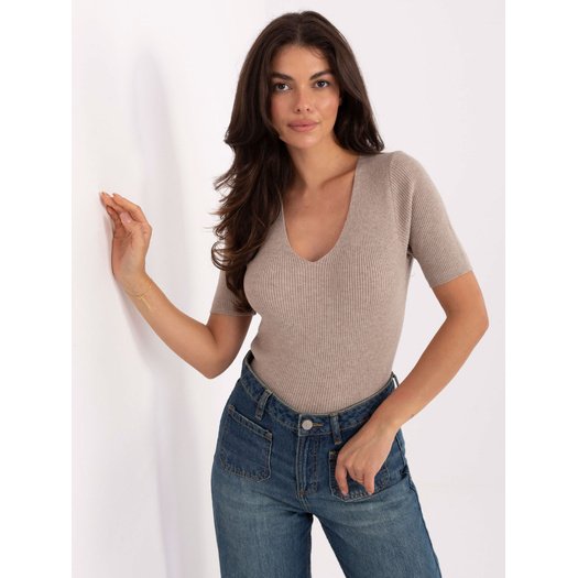 Sweter-PM-SW-B-627.63-ciemny bezowy
