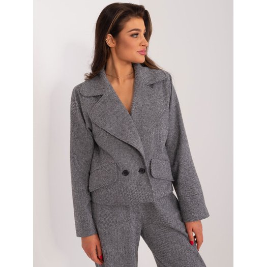 Švarkas moterims LK-MA-509562-1,03-pilka-juoda