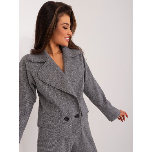 Švarkas moterims LK-MA-509562-1,03-pilka-juoda