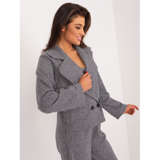 Švarkas moterims LK-MA-509562-1,03-pilka-juoda