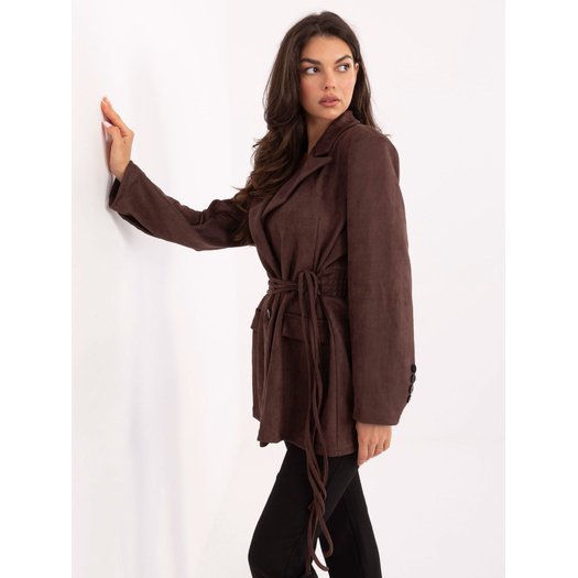 Płaszcz-MI-PL-A2681.88-ciemny brązowy 1