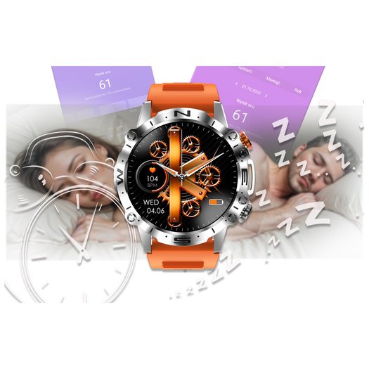 SMARTWATCH MĘSKI GRAVITY GT20-4 - AMOLED, DODATKOWY PASEK (sg024d)