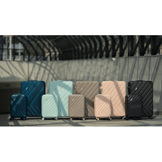 Kelioninis lagaminas vidutinis M 24 kietas ABS - Solier KYOTO 1071 - Juodas