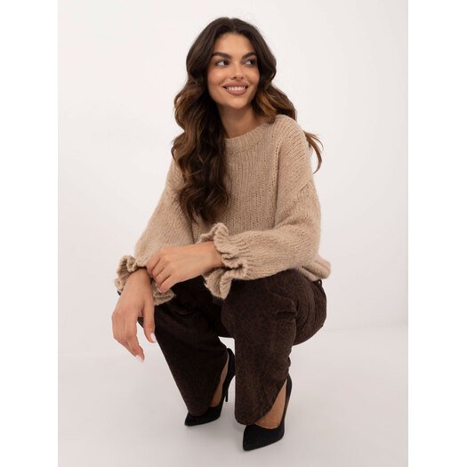 Sweter-MI-SW-2912.10X-ciemny bezowy 3