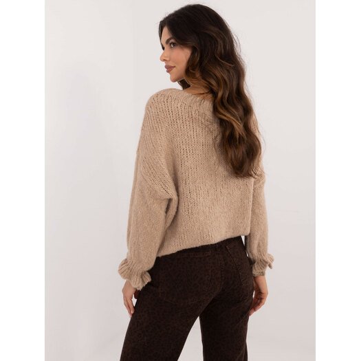 Sweter-MI-SW-2912.10X-ciemny bezowy 2