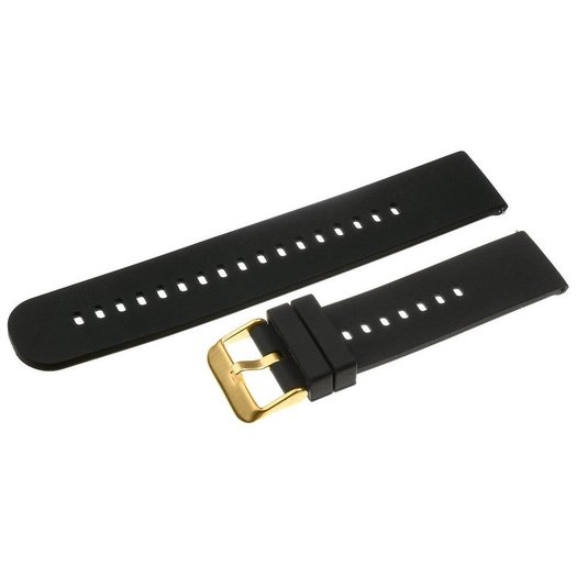 U27 rubber watch strap - black/gold - 18mm 2
