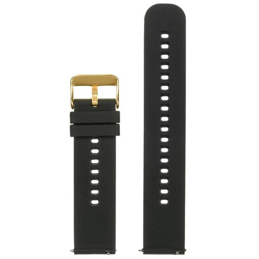 U27 rubber watch strap - black/gold - 18mm 1