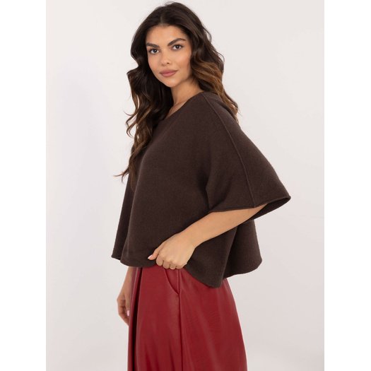 Sweter-IT-SW-0811.82P-ciemny brązowy 3