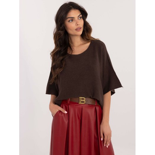 Sweter-IT-SW-0811.82P-ciemny brązowy 14