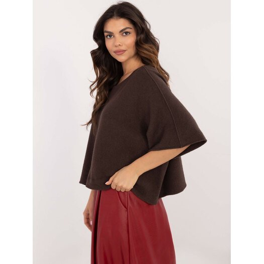 Sweter-IT-SW-0811.82P-ciemny brązowy 6