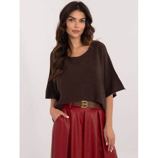 Sweter-IT-SW-0811.82P-ciemny brązowy 15