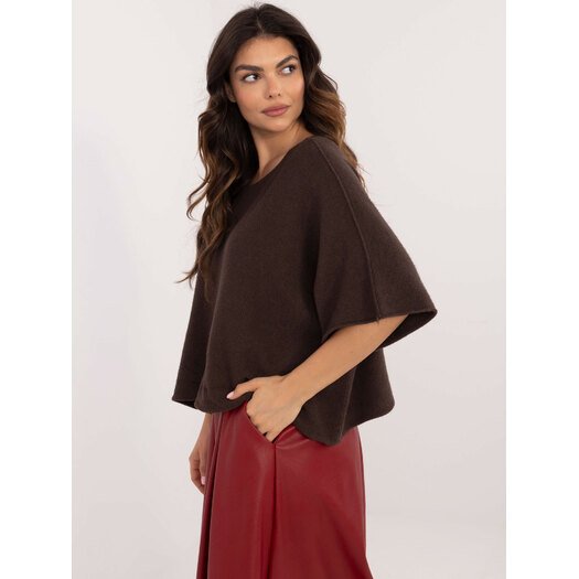 Sweter-IT-SW-0811.82P-ciemny brązowy 8