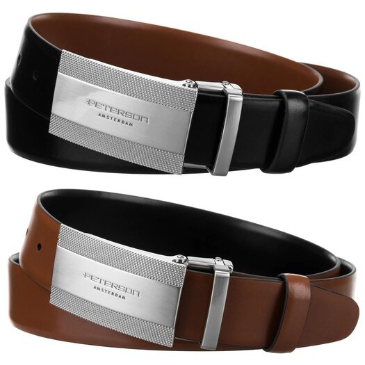 Diržas vyrams Peterson PTN KL-B007-S001 BLACK-BROWN 2
