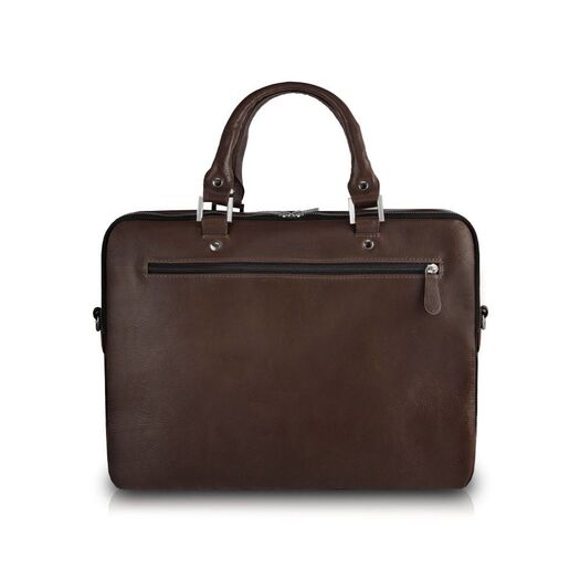 Genuine leather laptop bag Solier SL24 Shannon dark brown 6