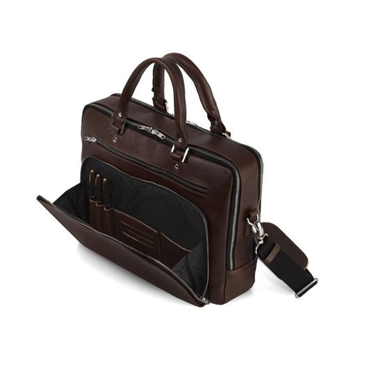 Genuine leather laptop bag Solier SL24 Shannon dark brown 9