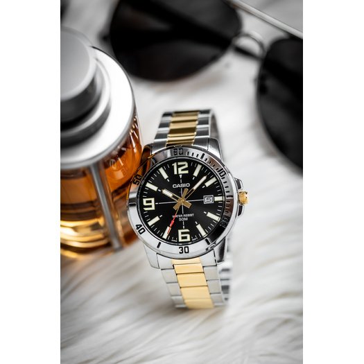 ZEGAREK MĘSKI CASIO MTP-VD01SG-1B + BOX