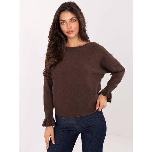 Sweter-IT-SW-99717.89-ciemny brązowy 1