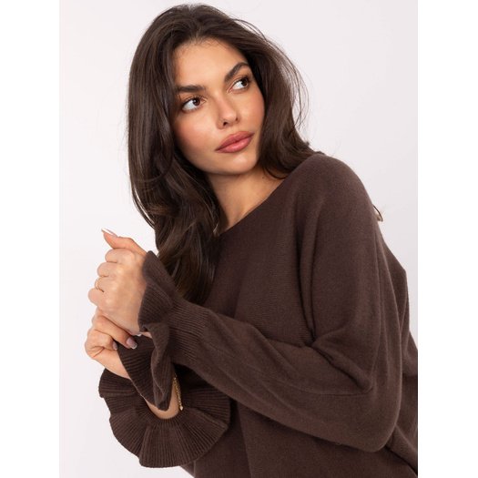 Sweter-IT-SW-99717.89-ciemny brązowy 2