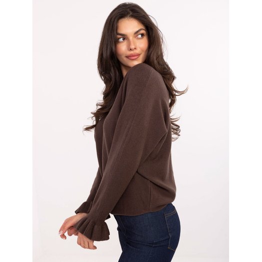 Sweter-IT-SW-99717.89-ciemny brązowy