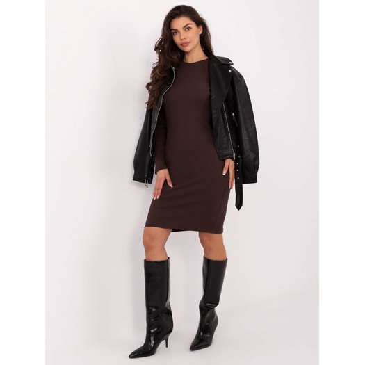 Sukienka-RV-SK-5131-1.18-ciemny brązowy 3