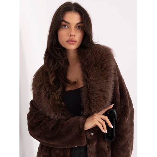 Płaszcz-IF-PL-G230121.98P-brązowy 2