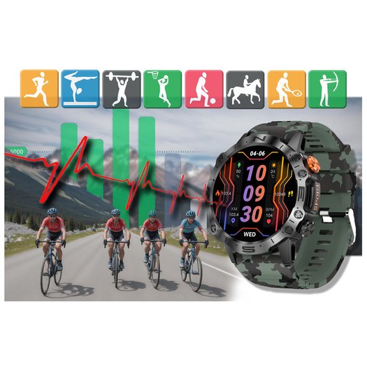 GRAVITY GT20-6 MEN S SMARTWATCH - AMOLED, ADDITIONAL BELT (sg024f)
