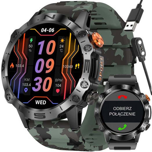GRAVITY GT20-6 MEN S SMARTWATCH - AMOLED, ADDITIONAL BELT (sg024f)