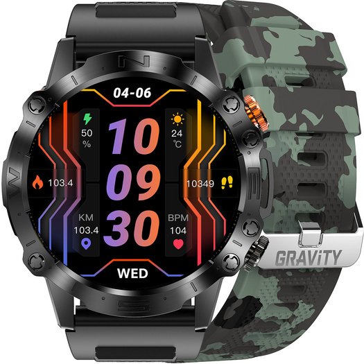 GRAVITY GT20-6 MEN S SMARTWATCH - AMOLED, ADDITIONAL BELT (sg024f)