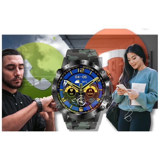 GRAVITY GT20-6 MEN S SMARTWATCH - AMOLED, ADDITIONAL BELT (sg024f)