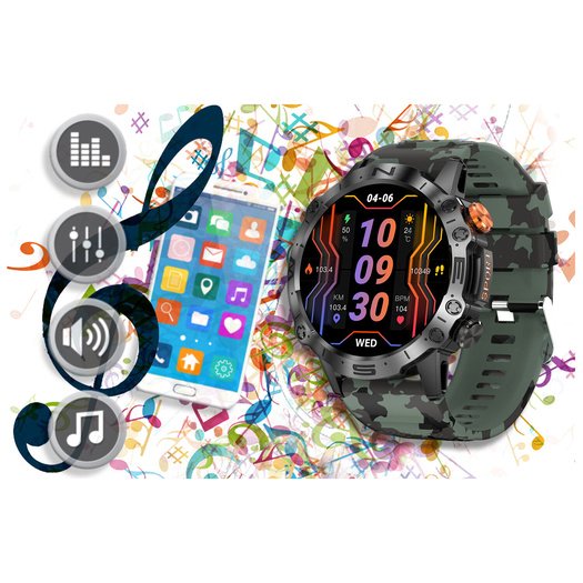 GRAVITY GT20-6 MEN S SMARTWATCH - AMOLED, ADDITIONAL BELT (sg024f)