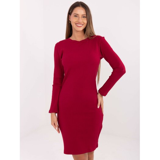 Sukienka-RV-SK-A1049.99-bordowy 2