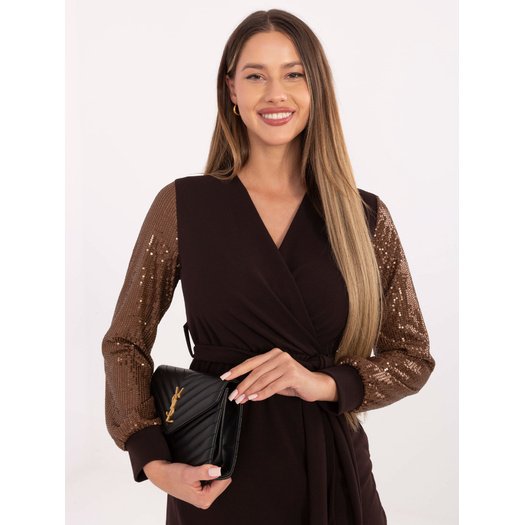 Sukienka-MI-SK-67634.99-ciemny brązowy