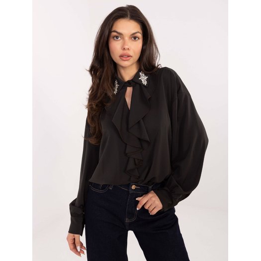 Bluzka-IT-BZ-28995.25-ciemny brązowy 3