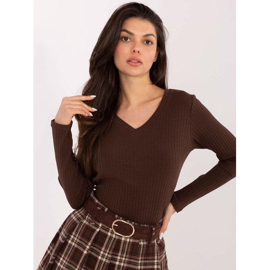 Bluzka-RV-BZ-A1054.34-ciemny brązowy