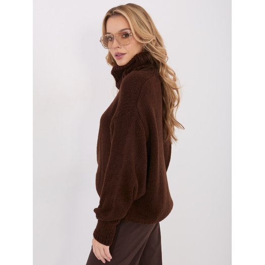Sweter-IN-SW-3176.26-ciemny brązowy 4