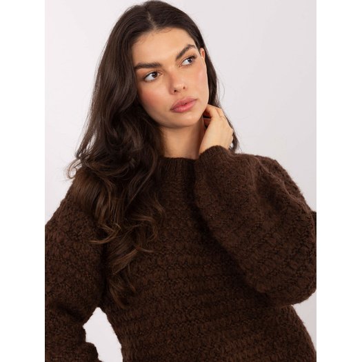 Sweter-MI-SW-1028.22-brązowy 2