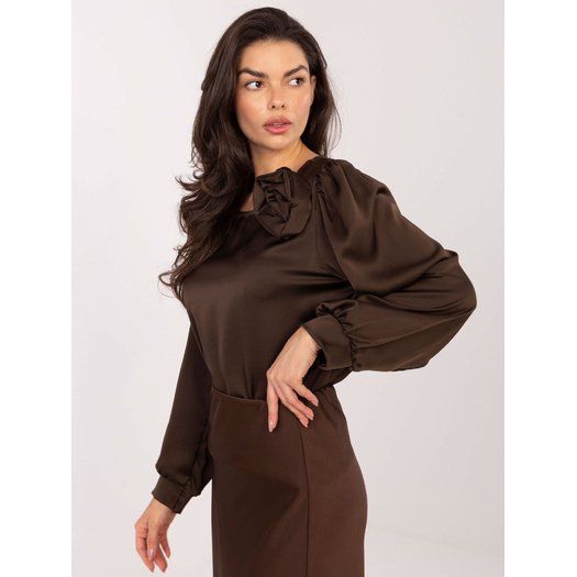 Bluzka-MI-BZ-M778.60-ciemny brązowy