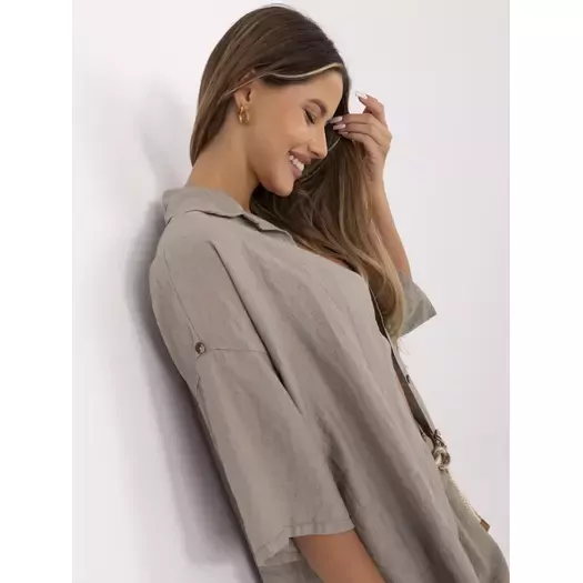 Koszula-MI-KS-6537.74P-ciemny bezowy