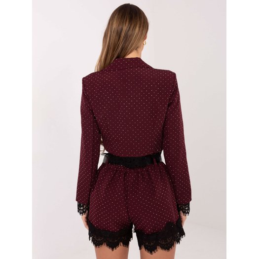 Szorty-IT-SN-FL9965.88-ciemny czerwony 3