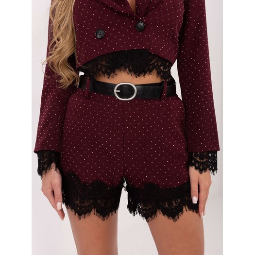 Szorty-IT-SN-FL9965.88-ciemny czerwony 4