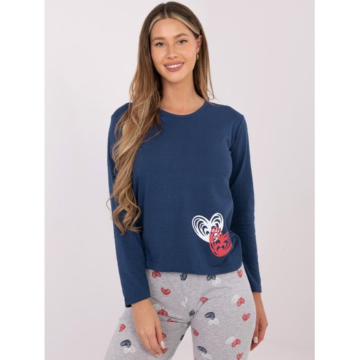 Piżama-DU-PI-FP-009.84-ciemny niebieski