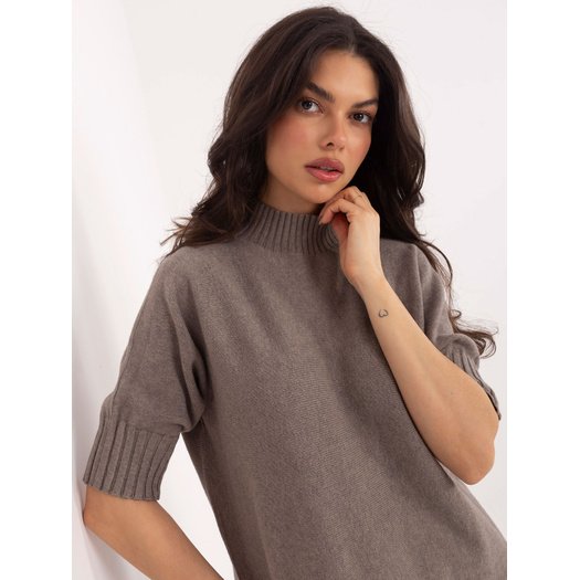 Sweter-MI-SW-0512.77-ciemny bezowy 1
