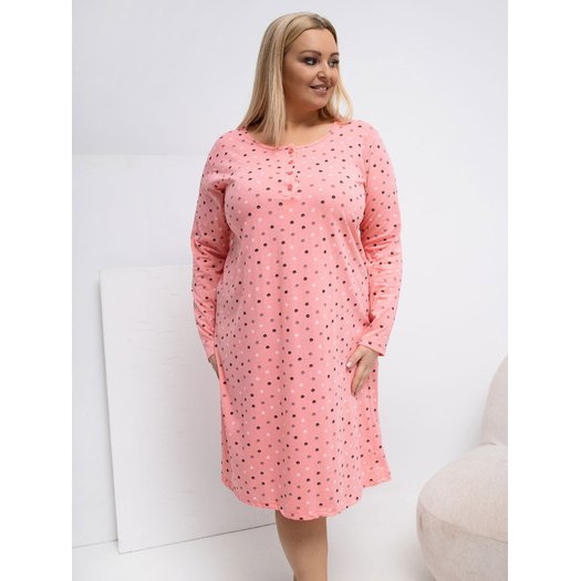 Koszula nocna-DU-KN-FP-607.04P-brzoskwiniowy 1