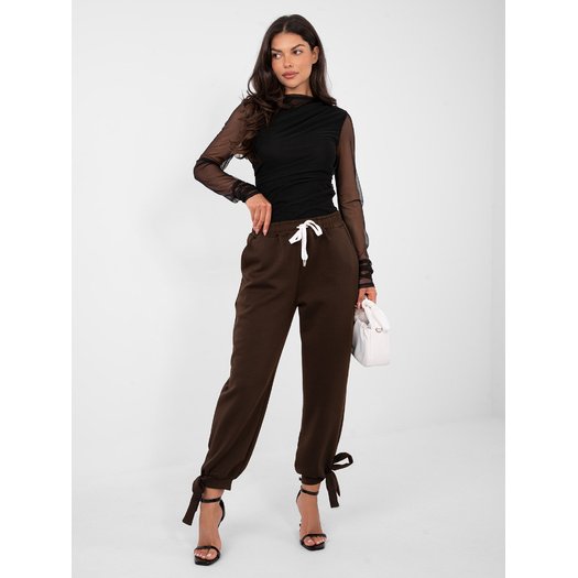 Spodnie-IT-SP-9987.16-ciemny brązowy