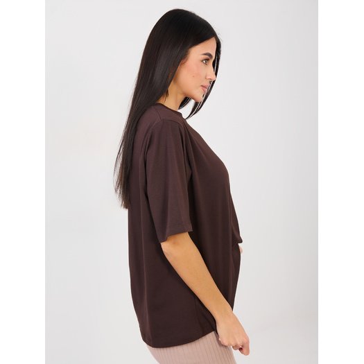 T-shirt-RV-TS-A1089.87-ciemny brązowy