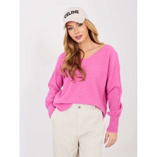 Sweter-MI-SW-2201.16P-ciemny r&oacute;żowy