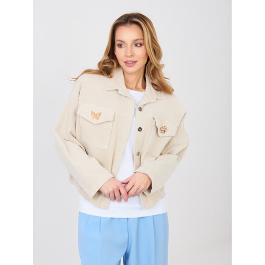 Kurtka-IT-KR-FL10163.10-jasny beżowy 1